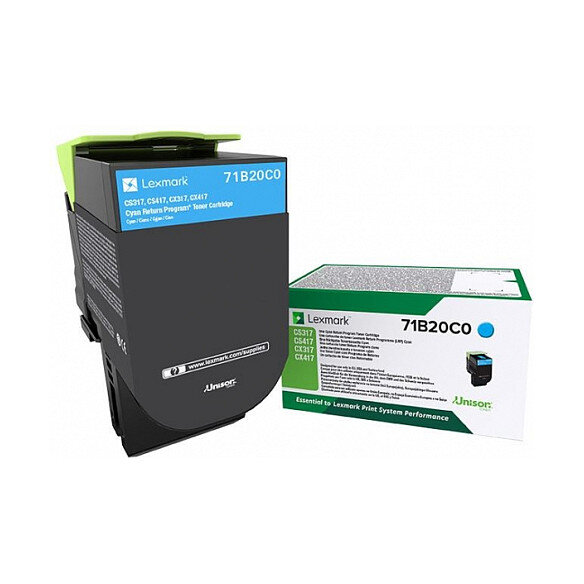LEXMARK Toner cyan Rck f. CS/CX/317 /417/517 ca. 2.300 S.
