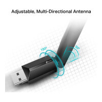 TP-LINK Archer T2U Plus - AC600 High Gain Dual Band Wi-Fi USB Adapter
