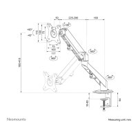 Full-Motion-Tischhalterung für 17-27" Bildschirme 7KG DS70-700BL1 Neomounts