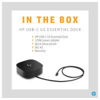 D HP USB-C G5 Essential Dock 120W Schwarz
