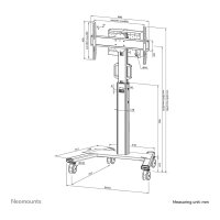 Neomounts FL50S-825WH1 mobiler Bodenständer für 37-75" Bildschirme - Weiß