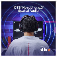 HP HyperX Cloud Alpha Wireless Gaming Headset - Virtual 7.1-Surround/DTS Headphone:X 2.0/Spatial Audio/Over-Ear - schwarz/rot