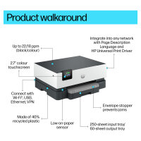 T HP OfficeJet Pro 9110b Tintenstrahldrucker A4 LAN WLAN Duplex