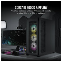 Corsair 7000D Airflow Black Full Tower Gaming...