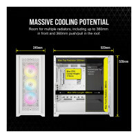 Midi Corsair iCUE 5000D RGB Airflow Window White