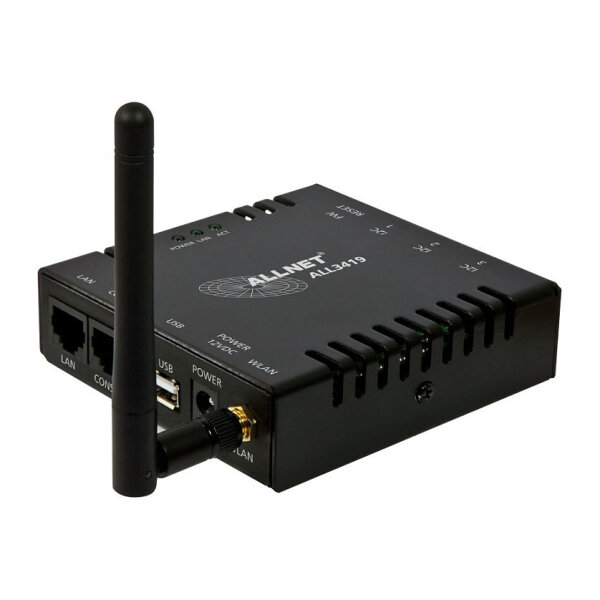 ALLNET MSR Zentrale ALL3419 inkl. 3 Sensor Ports & WLAN & Temperaturfühler ALL3006 für IP Gebäude Automation