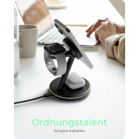 ICY BOX 3-in-1 Magnetische Ladestation Apple Watch/ IPhone/ AirPods