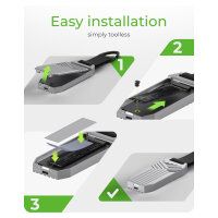 ICY BOX IB-1919M-C42 Externes USB4 Gehäuse für M.2 NVMe SSD Aluminium