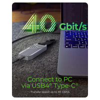 ICY BOX IB-1919M-C42 Externes USB4 Gehäuse für M.2 NVMe SSD Aluminium