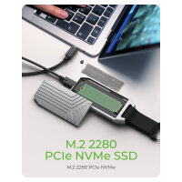 ICY BOX IB-1919M-C42 Externes USB4 Gehäuse für M.2 NVMe SSD Aluminium