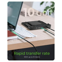 ICY BOX IB-2913MCL-C31 USB-C 3.2 Klon- und DockingStation für 2x M.2 NVMe/SATA SSD und 3,5"/2,5" HDD/SSD