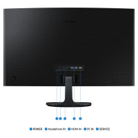 68,6cm / 27" (1920x1080) Samsung LS27D364GAU 16:9 Essential S36GD 4ms Full HD Black