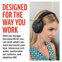 Poly Headset Voyager Surround 80 UC - kabellos/bluetooth...