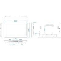 ALLNET High Performance Display 14 Zoll Android 12 RK3588 NFC PoE HDMI In Farbe schwarz