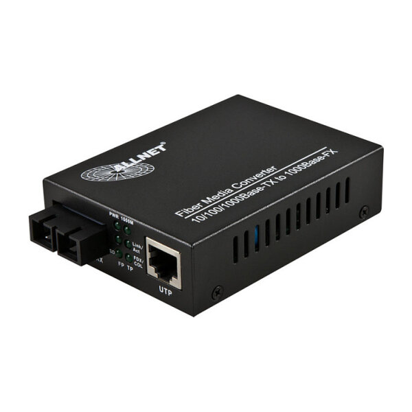 Z ALLNET Medienkonverter 10/100/1000BASE-T auf 1000BASE-SX Gigabit Multimode SC Anschluss ALL-MC103G-SC-MM