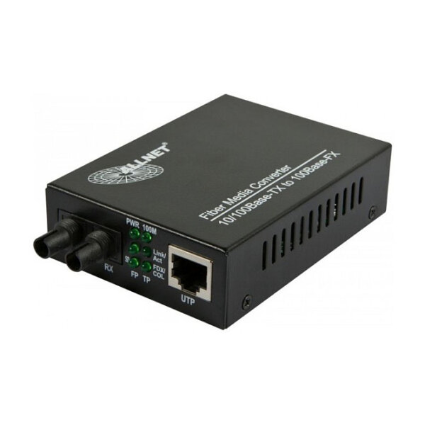 Z ALLNET Medienkonverter 10/100BASE-TX auf 100BASE-FX Multimode ST Anschluss ALL-MC107-ST-MM