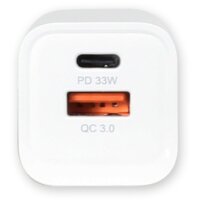 Z ALLNET Ersatznetzteil QC USB-C PD GaN Netzteil Power Supply 33 Watt 1x USB Typ-A QC 1x USB Typ-C**EU PLUG**
