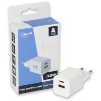 Z ALLNET Ersatznetzteil QC USB-C PD GaN Netzteil Power Supply 45 Watt 1x USB Typ-A QC 1x USB Typ-C**EU PLUG**