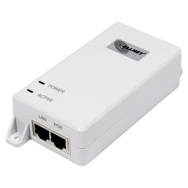 Z ALLNET PoE Injektor Gigabit PoE & PoE+ (15,4W/30W) / Kunststoffgehäuse / ALL0488v6