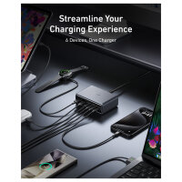 Anker Prime Charger 200W Desktop GaN 4 x USB-C 2 x USB-A black
