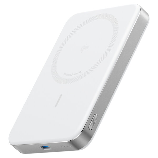 ANKER MagGo PowerBank 10.000mAh Slim weiss magnetische Powerbank im ultra-schlanken Design fuer iPhone 12 und hher und AirPods