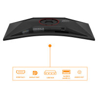 86,4cm/34" (3440x1440) AOC CU34G4Z 21:9 WQHD Fast VA 1ms 240Hz HDMI DisplayPort USB VESA HDR Curved Black