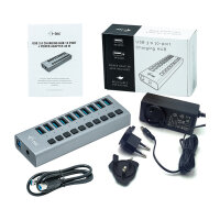 D I-TEC USB 3.0 HUB 10 PORT 48 W