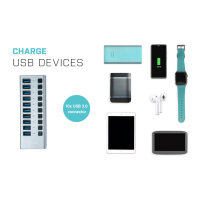 D I-TEC USB 3.0 HUB 10 PORT 48 W