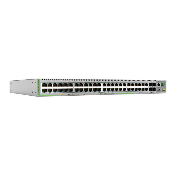 ALLIED L3 Stackable Switch 40x 10/100/1000-T PoE+ 8x 100M/1G/2.5G/5G-T PoE+ 4x SFP+ Ports single fixed PSU EU Power Cord