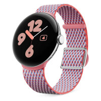 Google Pixel Watch 3 (45mm). Woven Band. Peony