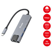 Equip Adapter USB-C -> RJ45 10/100/1000/2500 Mbps + USB 3.2