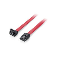 Equip Flachkabel SATA 6Gbps 0.50m m. Metallclip gewinkelt...