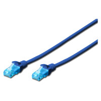 DIGITUS Patchkabel Cat5e U/UTP 2xRJ45 1,0m CCA blau...