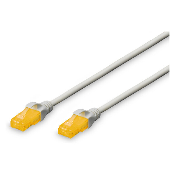 DIGITUS Patchkabel RJ45 U/UTP Cat6A 2.00m grau o. Hebelschu Polybeutel