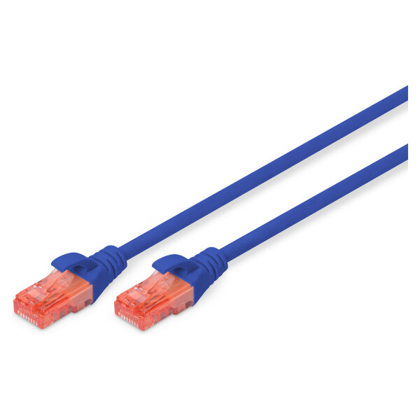 DIGITUS CAT 6 U/UTP Patchkabel - LSZH, 0,25m, blau