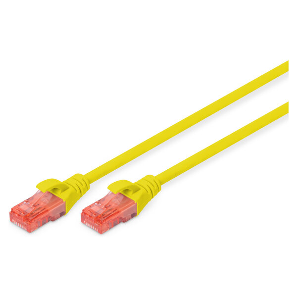 DIGITUS CAT 6 U/UTP Patchkabel - LSZH, 0,25m, gelb