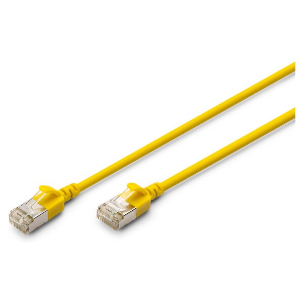 DIGITUS Patchkabel CAT 6A F/FTP Slim 1,00m gelb