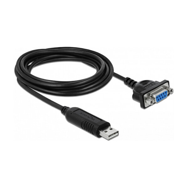 DELOCK USB 2.0 zu Seriell RS-232 Adapter mit Steckergehäuse