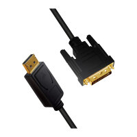 Logilink DisplayPort-Kabel DP 1.2 zu DVI 1.2 2.0m schwarz