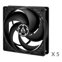 ARCTIC Lüfter P12 120mm PWM regulated (Black) 5-Pack