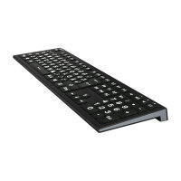 LogicKeyboard XL-Print Astra 2 White on Black DE (PC)