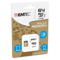 CARD Emtec m64GB UHS-I U1 EliteGold + Adapter