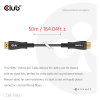 Club3D HDMI-Kabel A -> A 2.1 aktiv opt. 8K60Hz UHD 50 Meter retail