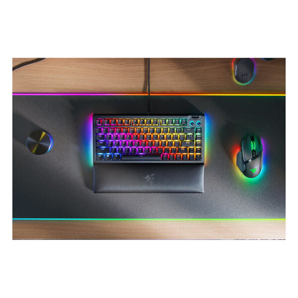 Razer BlackWidow V4 75% (schwarz. US-International-Layout. Razer Orange)