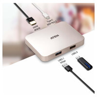 ATEN UH3235 USB-C 4K Ultra Mini Dock mit Power Passthrough