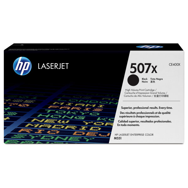 HP Toner 507X CE400X Schwarz Hohe Kapazität