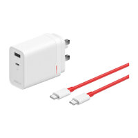 OnePlus 120W Dual Ports SuperVooc Adapter + Cable (Type-C...