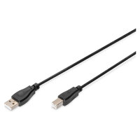 DIGITUS USB 2.0 Anschlusskabel Typ A -B St/St 3.0m sw