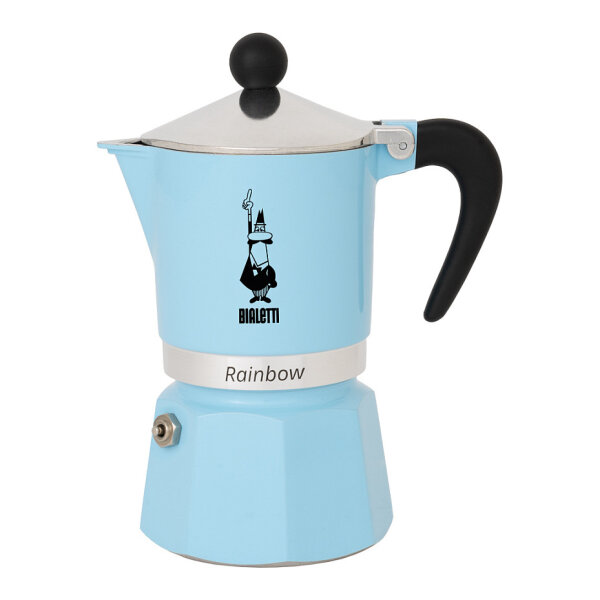 Bialetti Rainbow - Espressokocher - hellblau - für 3 Tassen
