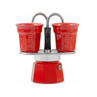 Bialetti Mini Express - Espressokocher-Set - rot + 2...